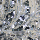 S23-252 Pearl embroidered fabric