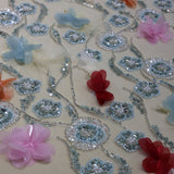 S23-219 3D floral fabric