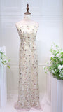 S22-336  bead embroidery  lace fabric high quality net lace fabric for wedding bridal  evening dress