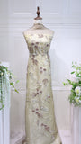 S23-290 bead embroidery  lace fabric high quality net lace fabric for wedding bridal  evening dress