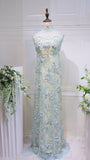 S23-296 bead embroidery  lace fabric high quality net lace fabric for wedding bridal  evening dress