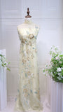 S23-385 bead embroidery  lace fabric high quality net lace fabric for wedding bridal  evening dress