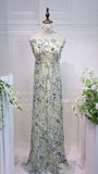 S24-44  bead embroidery  lace fabric high quality net lace fabric for wedding bridal  evening dress