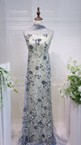 S24-44  bead embroidery  lace fabric high quality net lace fabric for wedding bridal  evening dress