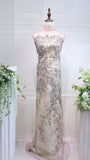 S24-76  bead embroidery  lace fabric high quality net lace fabric for wedding bridal  evening dress