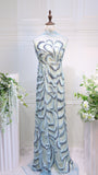 S24-108  bead embroidery  lace fabric high quality net lace fabric for wedding bridal  evening dress