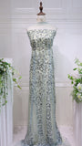 S24-136  bead embroidery  lace fabric high quality net lace fabric for wedding bridal  evening dress