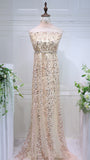 S24-136  bead embroidery  lace fabric high quality net lace fabric for wedding bridal  evening dress