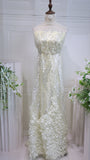 S203910  bead embroidery  lace fabric high quality net lace fabric for wedding bridal  evening dress