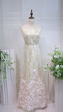 S203910  bead embroidery  lace fabric high quality net lace fabric for wedding bridal  evening dress