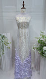 S203910  bead embroidery  lace fabric high quality net lace fabric for wedding bridal  evening dress