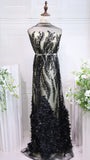 S203910  bead embroidery  lace fabric high quality net lace fabric for wedding bridal  evening dress